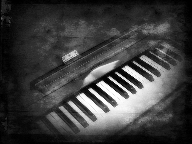 Angel Reflection on Piano
